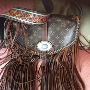 Vintage LV Purse, long decorative strap.